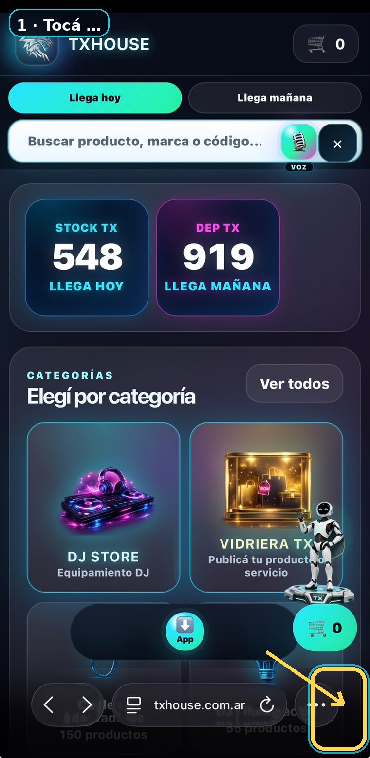 Paso 1: tocar el menú de Safari o navegador en iPhone
