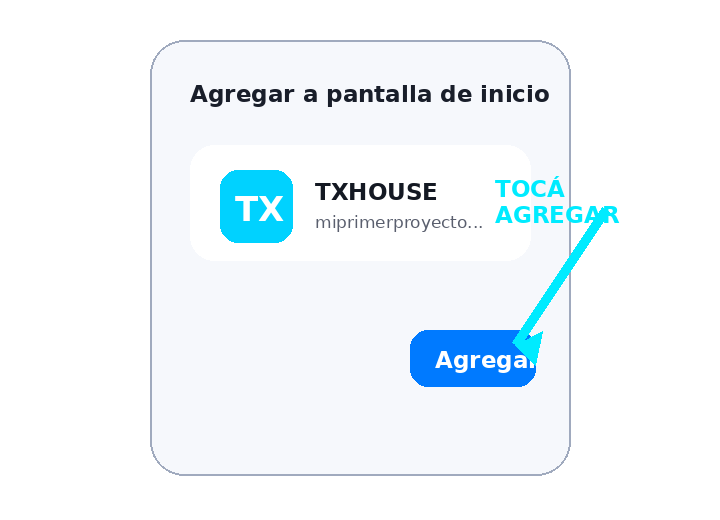 Pantalla de iPhone con flecha señalando el botón Agregar