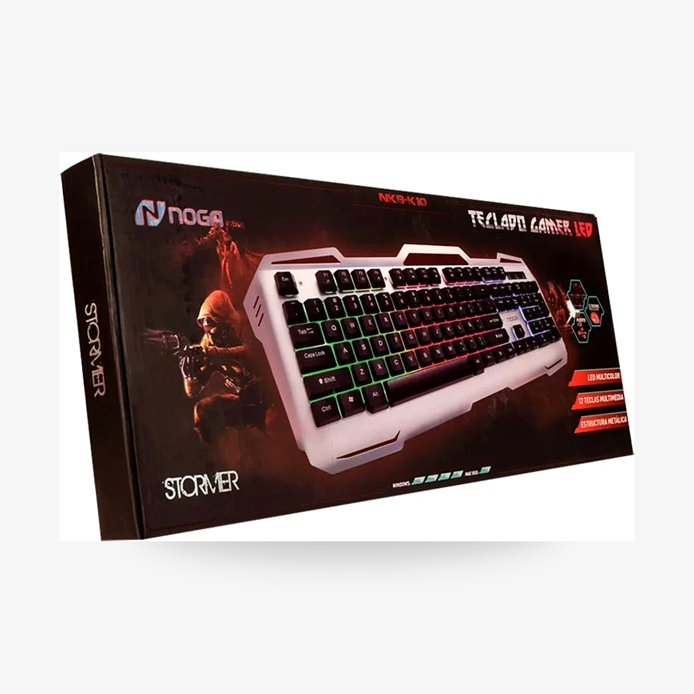Teclado Gamer LED Retroiluminado Noga Stormer