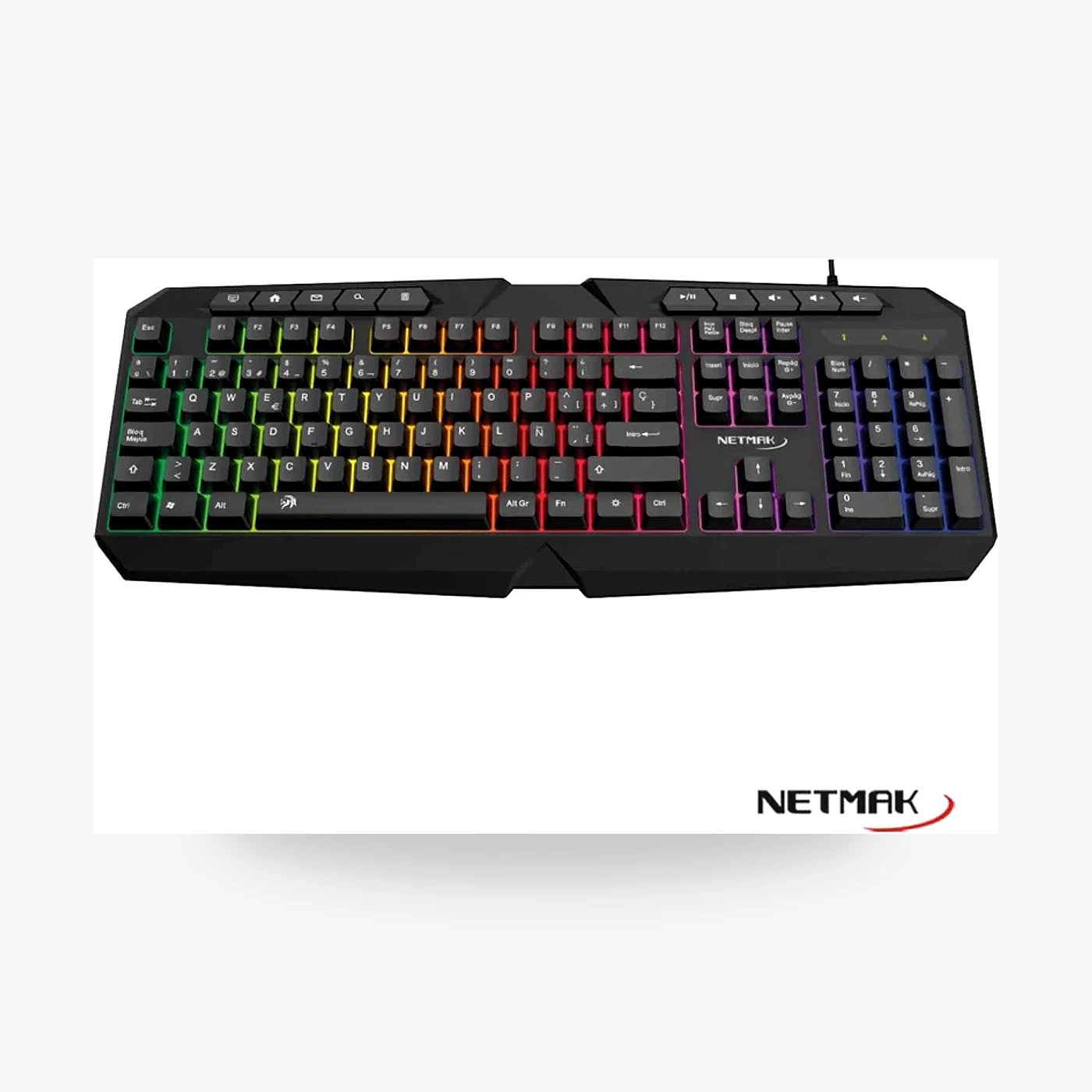 Combo Teclado Mouse Netmak Con Cable