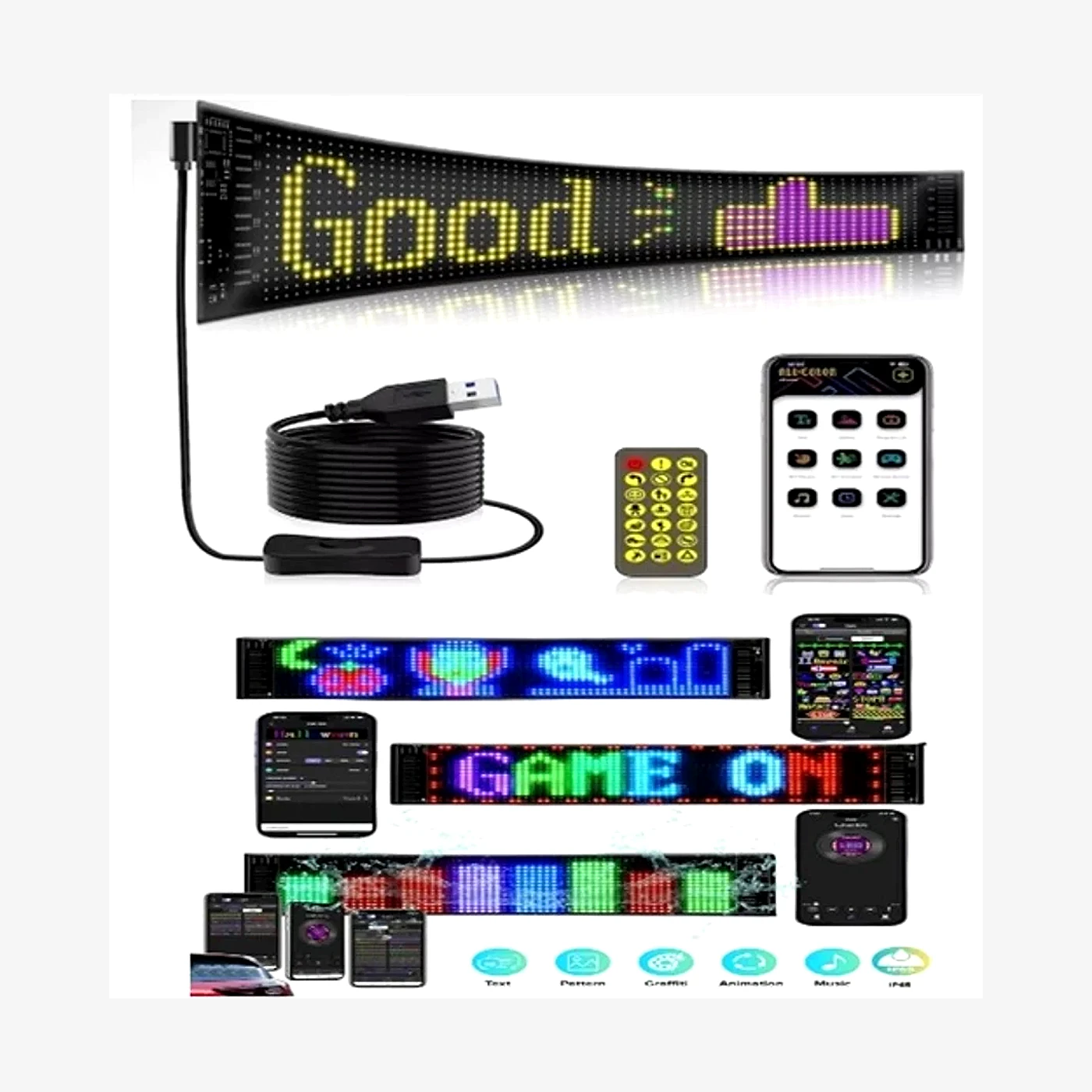 Cartel Luminoso Reprogramable Cingke LED