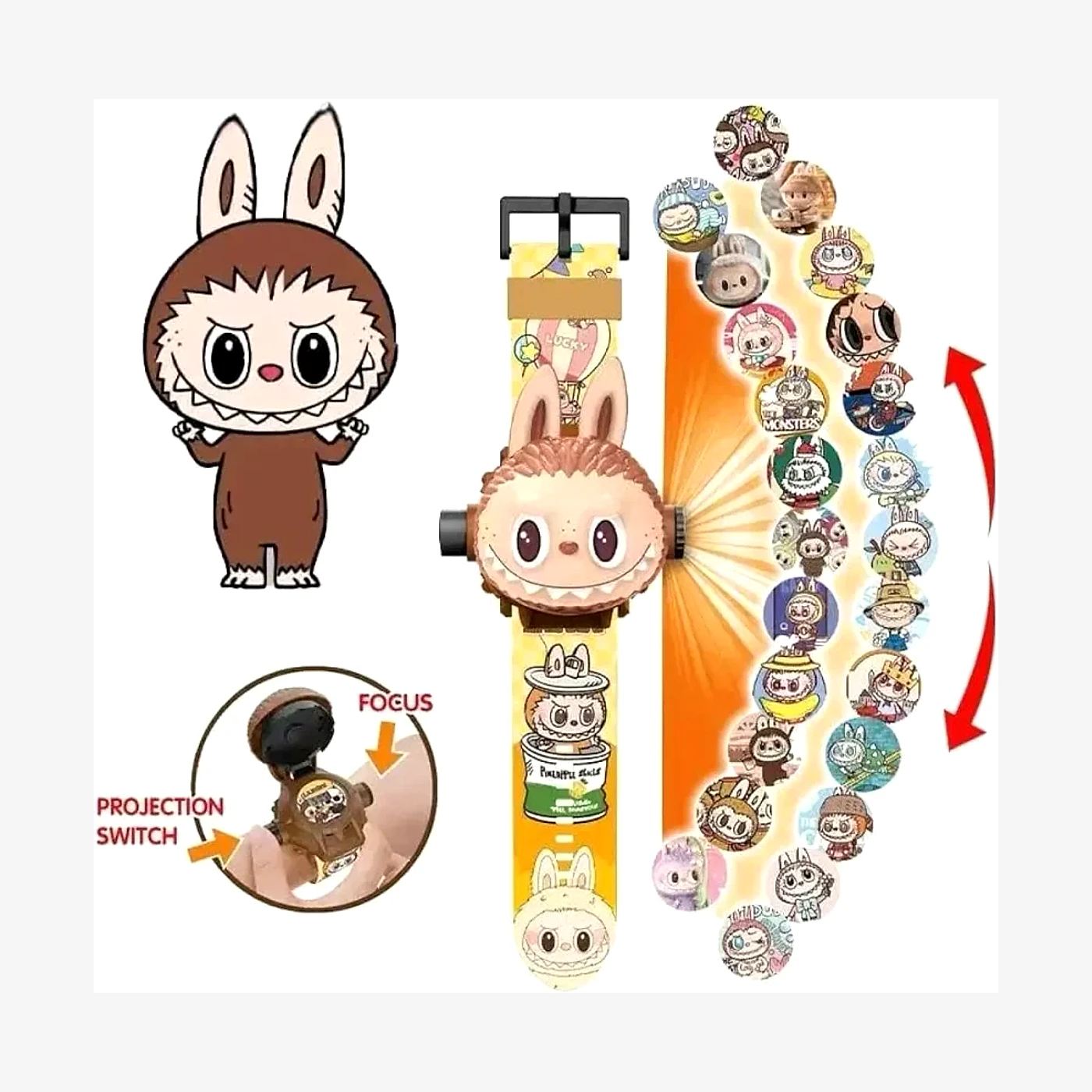 Reloj Labubu Proyector Imagenes