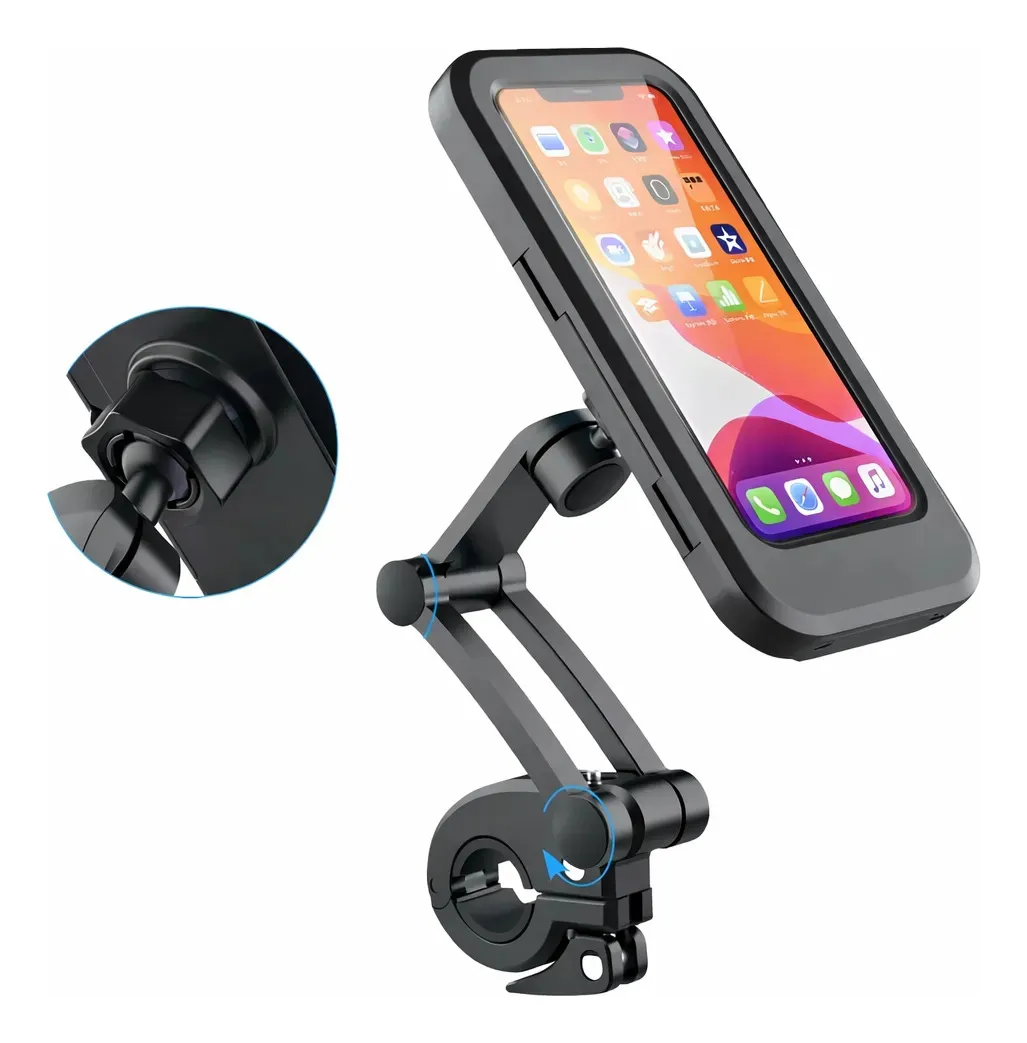 Soporte Para Celular Moto / Bici Impermeable Con Cierre