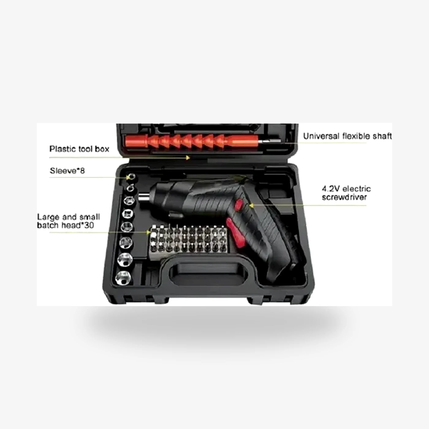 Atornillador Bateria Recarg 42v USB C/46 Acc+maletin 35nm