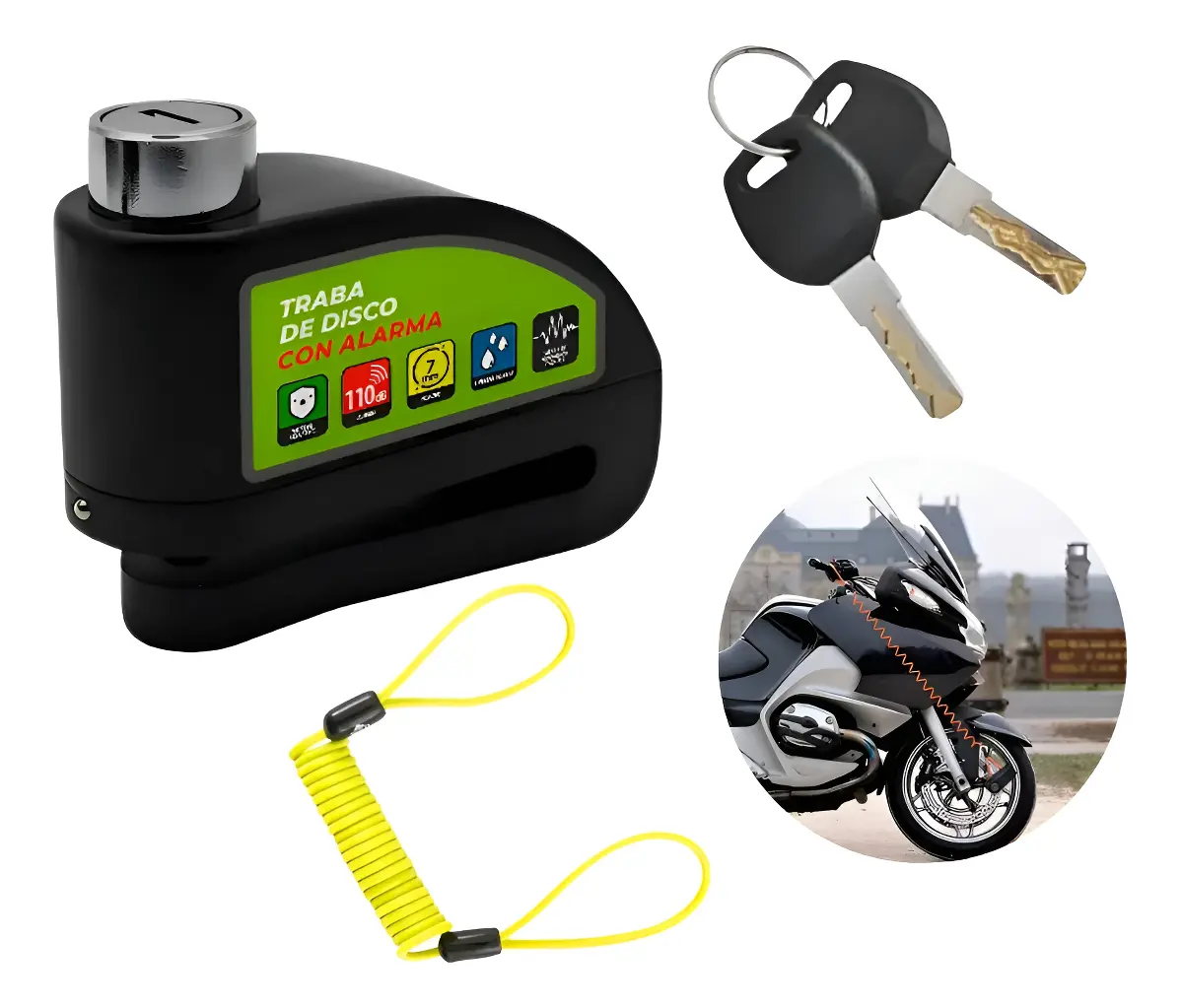 Trabadisco Con Alarma Anchi 2 Llaves