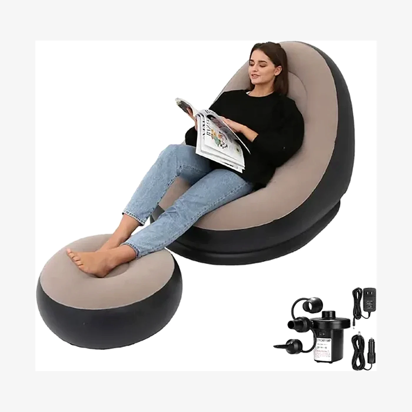 Sillon Inflable Con Apoya Pies 116X98X83 Senyoubaq