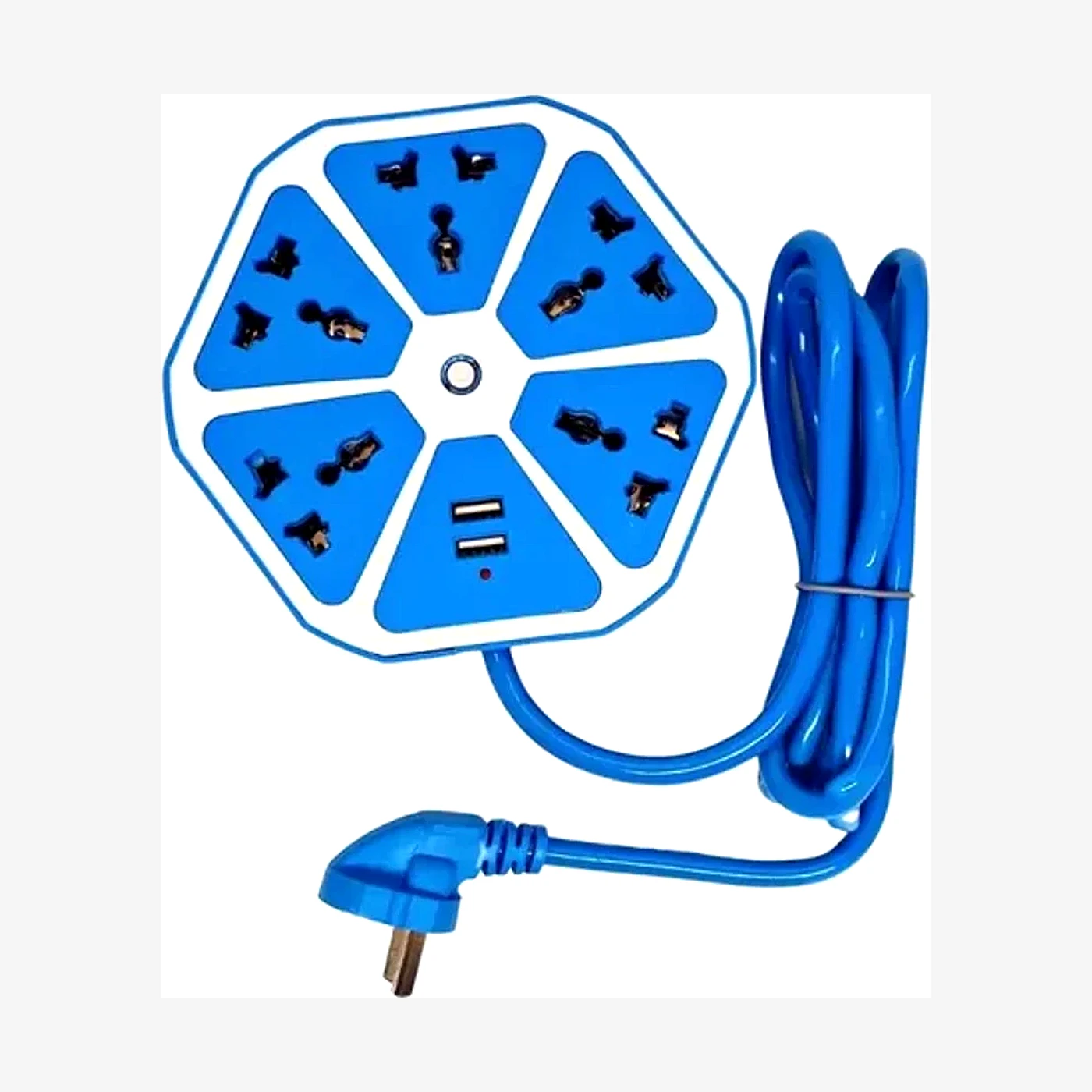 Zapatilla Enchufes 5 Tomas 2 USB Hexagonal Zaman