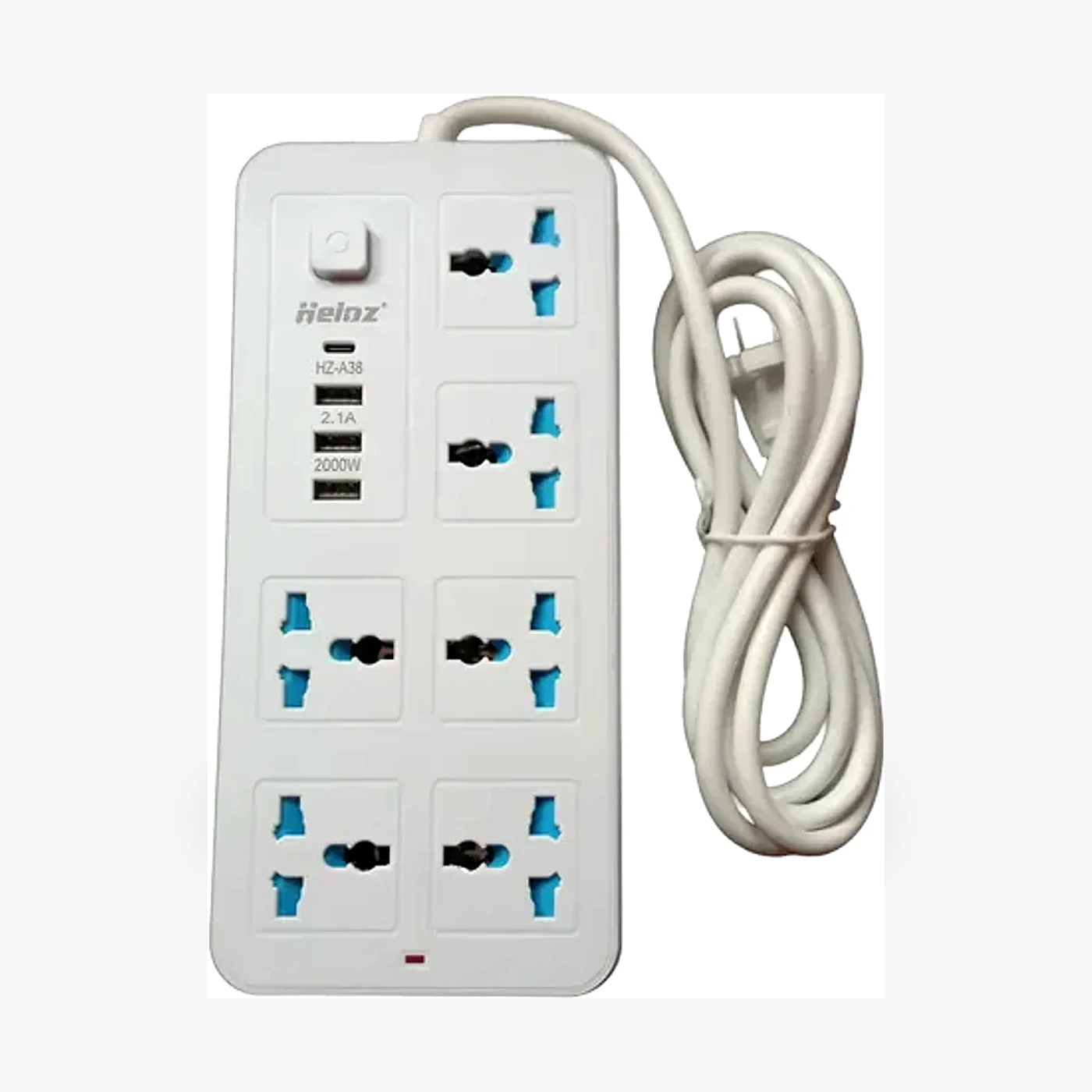 Zapatilla Enchufes 6 Tomas 3 USB 1 Entrada C Con Interruptor Gitatro