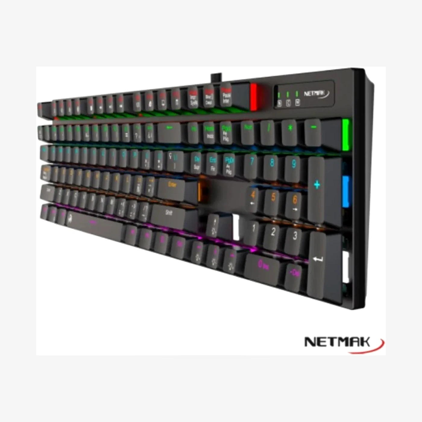 Teclado Gamer Mecanico Netmak Nm-skill Switch Blue