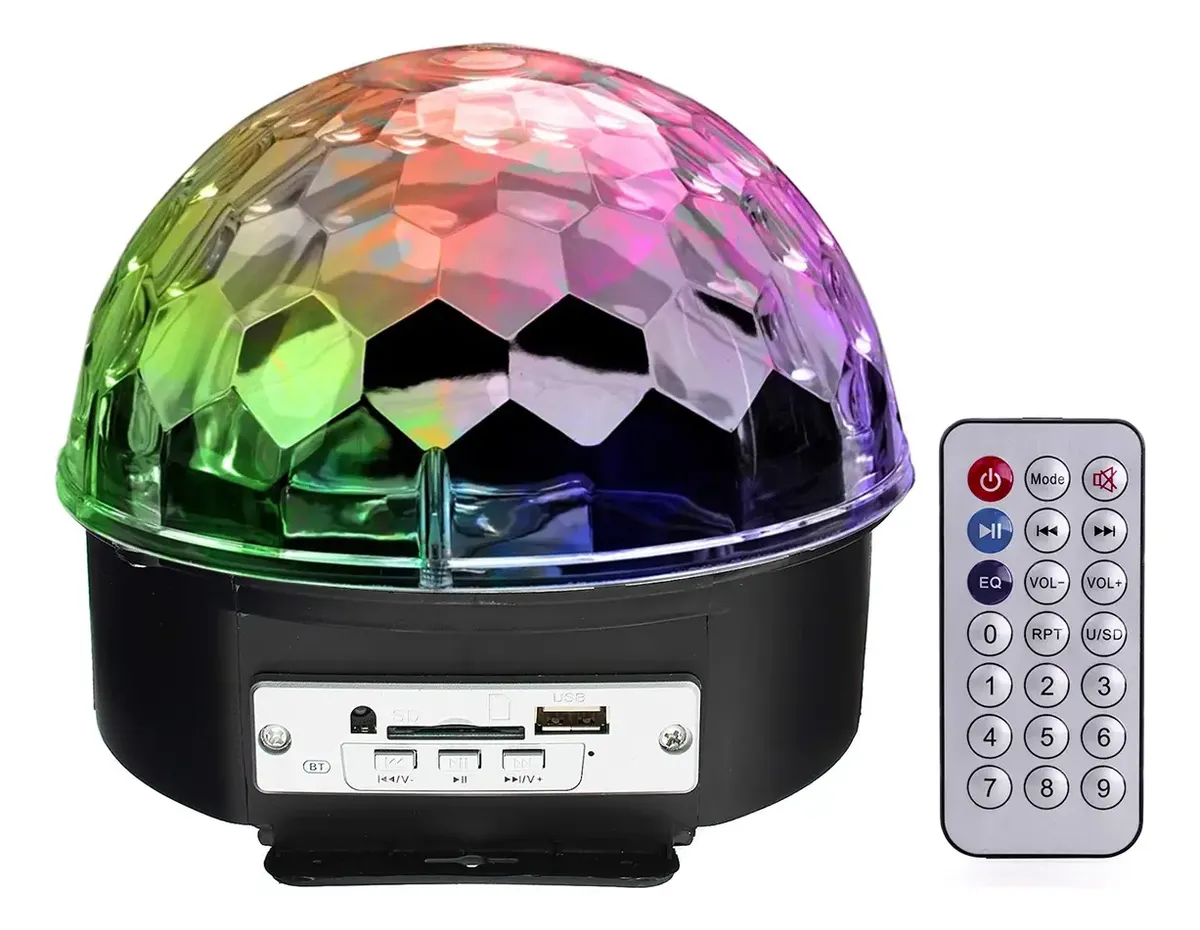 Media Esfera LED Con Musica Control