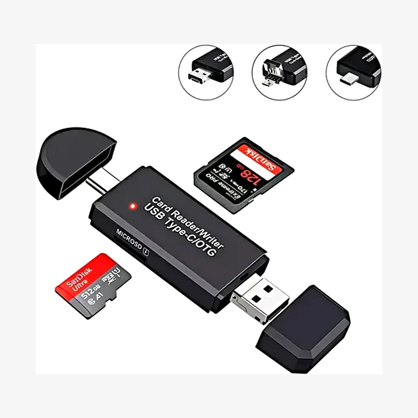Lector De Memorias USB Micro USB Y C