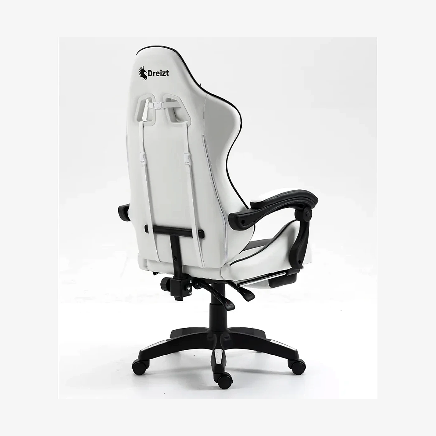 Silla Gamer Circle Line Blanca Ergonomica Con Apolla Pies
