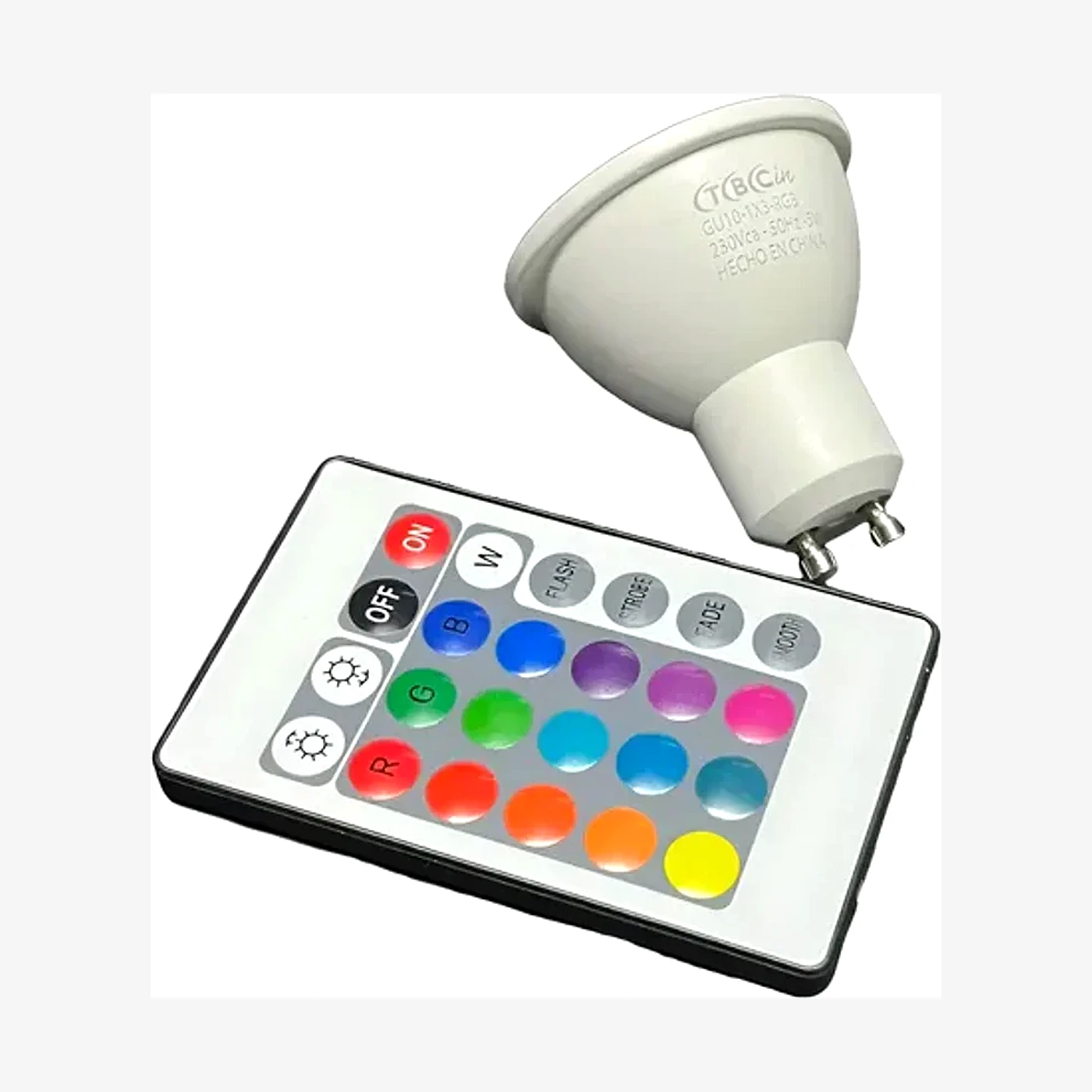 Lampara Dicroica RGB Con Control Remoto Magic Lightning